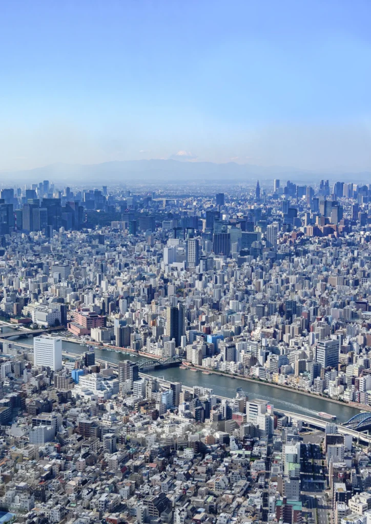 skytree'den tokyo manzarası